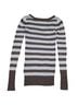 Abercrombie Stripes Brown Gray Pullover Sweater Size XS - photo 6