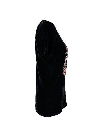 ETRO Etro Geometric Printed Crewneck T-Shirt in Black Cotton (view 2)