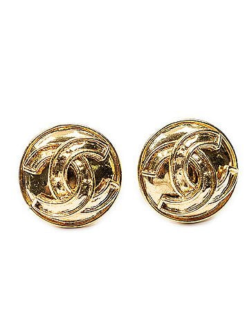 Chanel CC Round Clip On Earrings (view 1)