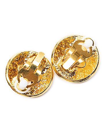 Chanel CC Round Clip On Earrings (view 2)