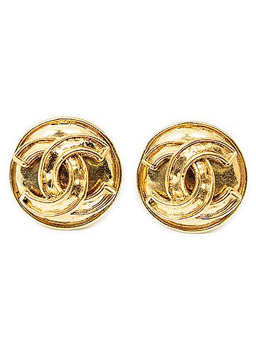 Chanel CC Round Clip On Earrings (view 1)