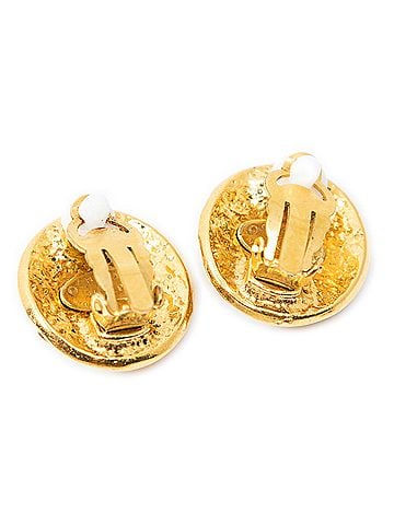 Chanel CC Round Clip On Earrings (view 2)