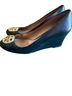 Tory Burch 100% Leather Black Wedges Size 7 - photo 2