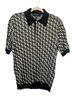 Rag & Bone 100% Viscose Graphic Black White Green Short Sleeve Button-Down Shirt Size S - photo 1