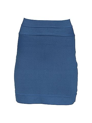 Herve Leger Herve Leger Fitted Mini Skirt in Light Blue Rayon (view 1)