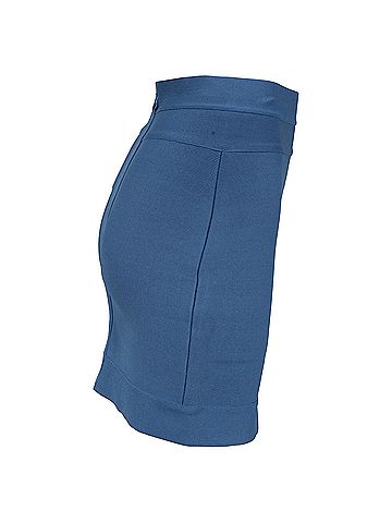 Herve Leger Herve Leger Fitted Mini Skirt in Light Blue Rayon (view 2)