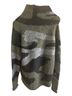 Aqua Camo Black Green Gray Turtleneck Sweater Size M - photo 2
