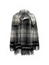 OFF-WHITE 100% Wool Multi Color Off-White Blanket Plaid Cape in Multicolor Wool Size 6 - photo 1