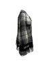 OFF-WHITE 100% Wool Multi Color Off-White Blanket Plaid Cape in Multicolor Wool Size 6 - photo 2