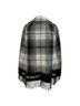 OFF-WHITE 100% Wool Multi Color Off-White Blanket Plaid Cape in Multicolor Wool Size 6 - photo 3