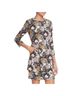 A.L.C. 100% Silk Floral Black White Pink Orange Green Cocktail Dress Size 0 - photo 1