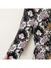 A.L.C. 100% Silk Floral Black White Pink Orange Green Cocktail Dress Size 0 - photo 10