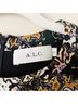 A.L.C. 100% Silk Floral Black White Pink Orange Green Cocktail Dress Size 0 - photo 3