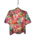 THML Floral Multi Color Short Sleeve Blouse Size XL - photo 2