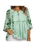 Sacred Threads 100% Viscose Floral Green Multi Color Blouse Size M - photo 1