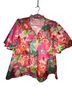 THML Floral Multi Color Short Sleeve Blouse Size XL - photo 1