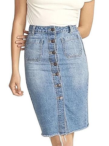 Marine Layer Brooke Button Down Denim Skirt (view 1)