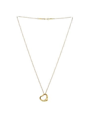 Tiffany & Co. Elsa Peretti Open Heart Pendant Necklace 18K Yellow Gold 16mm (view 2)