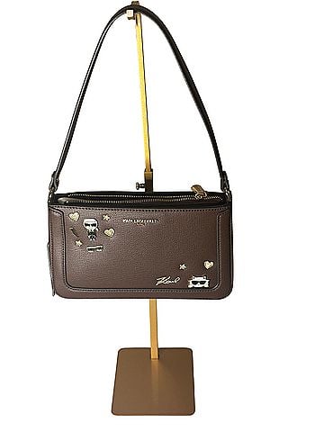 Karl Lagerfeld Paris Leather Crossbody Bag (view 1)