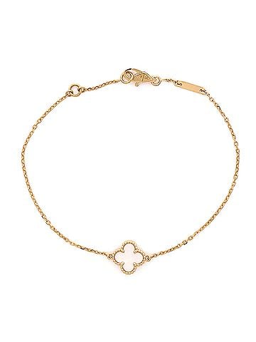 Van Cleef & Arpels Sweet Alhambra Bracelet 18K Yellow Gold and Mother of Pearl (view 1)