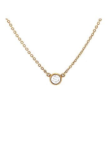 Tiffany & Co. Elsa Peretti Diamonds By The Yard Pendant Necklace 18K Yellow Gold and Diamond 0.10-0.19CT (view 1)