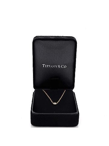 Tiffany & Co. Elsa Peretti Diamonds By The Yard Pendant Necklace 18K Yellow Gold and Diamond 0.10-0.19CT (view 2)
