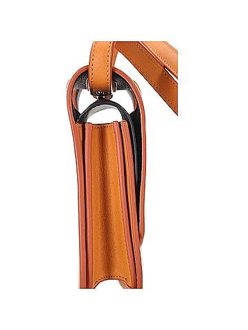 Jil Sander Jil Sander Flap Crossbody Bag in Orange Leather (view 2)