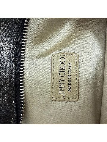 Jimmy Choo Jimmy Choo Chandra Chain Clutch Bag in Black Shimmer Leather (view 2)