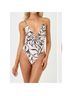 L Space Floral Black White One Piece Swimsuit Size L - photo 4
