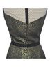 Draper James 73% Polyester 17% Cotton 10% Lurex 100% Polyester Floral Gold Black Cocktail Dress Size 14 - photo 4