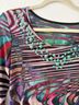 Free People Print Multi Color Long Sleeve Top Size M - photo 3