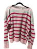 Vineyard Vines Stripes Gray Pink Pullover Sweater Size L - photo 1