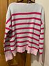Vineyard Vines Stripes Gray Pink Pullover Sweater Size L - photo 4