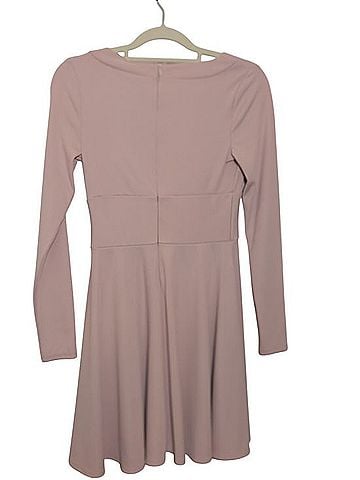 Guess Long Sleeve V-Neck Fit-and-Flare Dress Cocktail Dress (view 2)