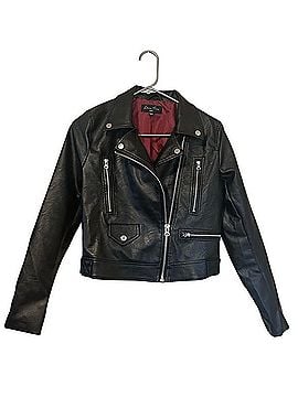 Love Tree Faux Leather Moto Jacket Jacket (view 2)