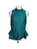 Amanda Uprichard Floral Teal Black Blouse Size S - photo 1