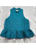 Amanda Uprichard Floral Teal Black Blouse Size S - photo 4