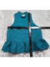 Amanda Uprichard Floral Teal Black Blouse Size S - photo 5