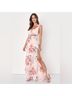 Lulus 100% Polyester Floral Pink Green Cocktail Dress Size S - photo 3