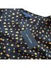 Max Edition 100% Polyester Polka Dots Black Tan Long Sleeve Blouse Size S - photo 2
