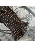 Max Edition 100% Polyester Polka Dots Black Tan Long Sleeve Blouse Size S - photo 7