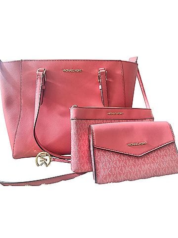 Michael Kors Charlotte Leather Tote (view 1)