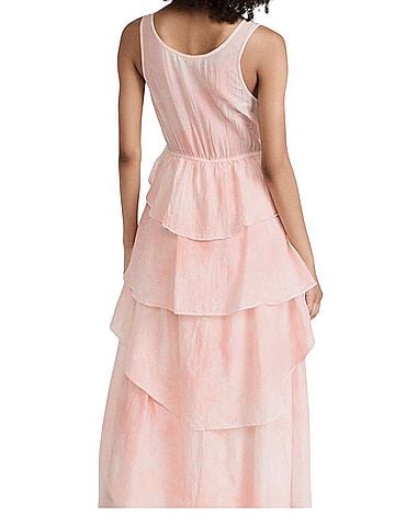 LoveShackFancy Risley peach twist Cocktail Dress (view 2)