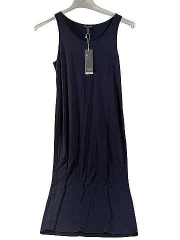 Eileen Fisher Soft V-Neck Midi Dress Casual Dress (view 1)
