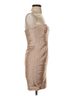 BCBGMAXAZRIA Solid Tan Gold Cocktail Dress Size 4 - photo 3