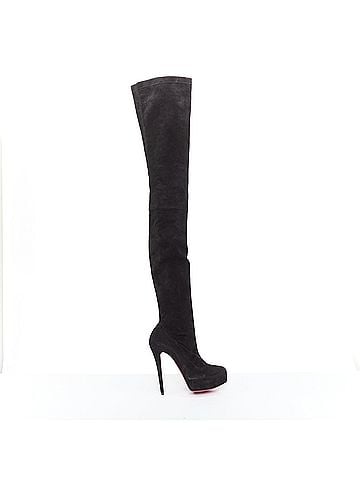 Christian Louboutin Christian Louboutin suede over knee platform boots (view 1)