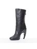 Givenchy 100% Leather Black Givenchy curved horn heel black ankle boots Size EU 40 - photo 4