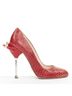 Prada 100% Leather Red Prada red croc red rocket flame heel pump Size EU 36 - photo 1