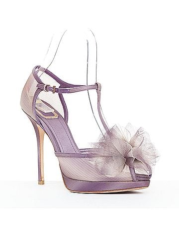 Christian Dior Christian Dior lilac purple nude ombre satin tulle sandals (view 1)