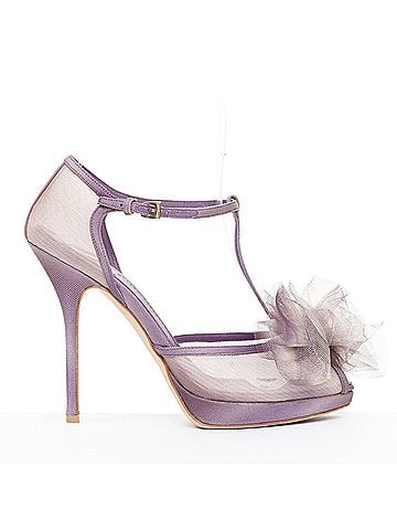 Christian Dior Christian Dior lilac purple nude ombre satin tulle sandals (view 2)